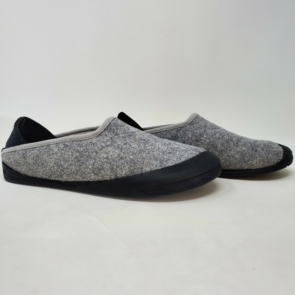 Mahabis Classic Larvik Felt Slippers Sz 8 Gray